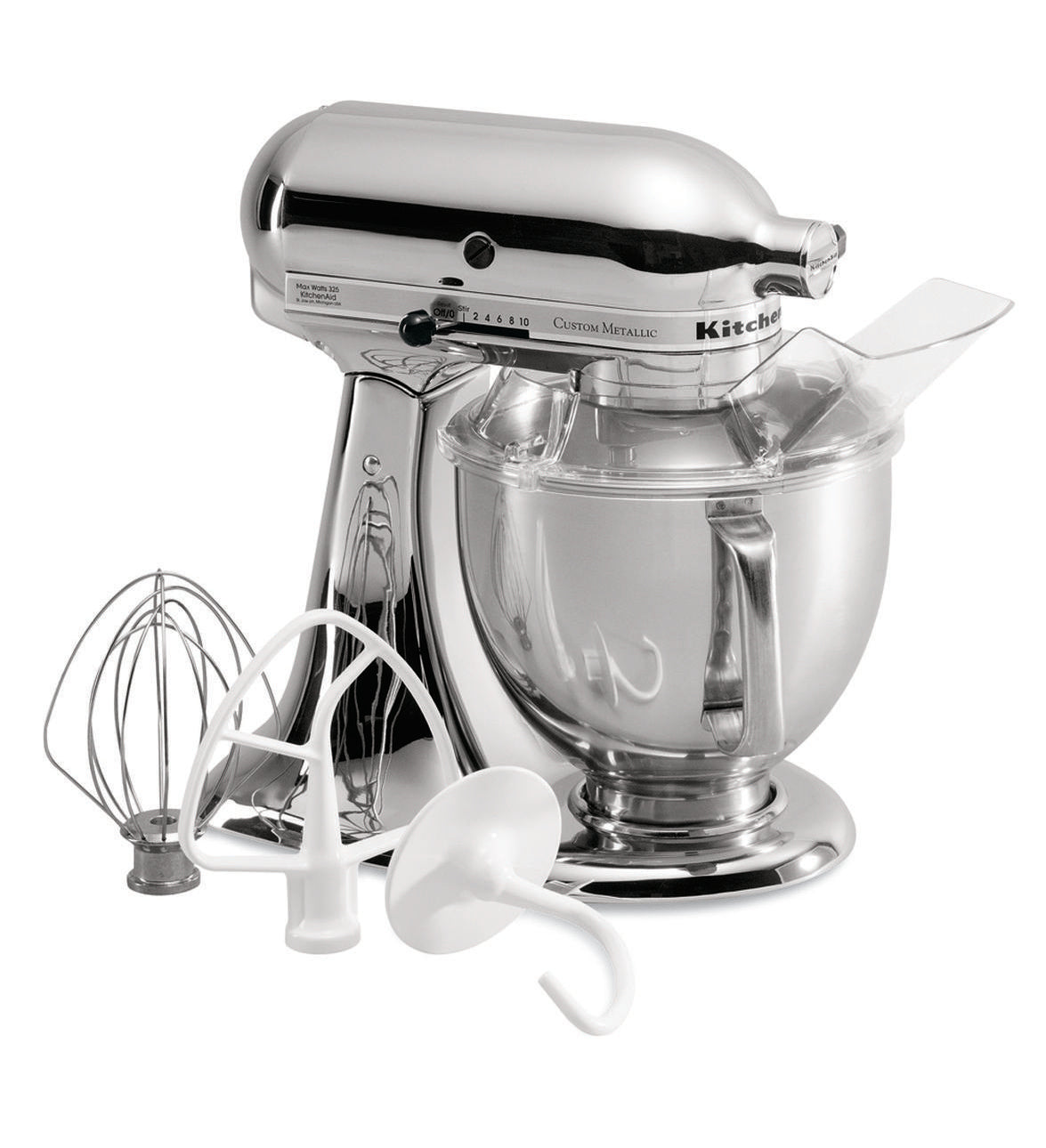 KitchenAid KSM152 Custom Metallic Series Tilt-Head Stand Mixer, 5-Qt., Chrome