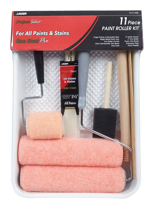 Linzer RS 411 0900 Threaded End Paint Roller Kit, 11 Piece