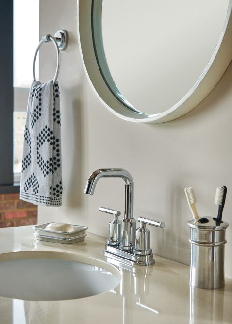 Moen WS84228 Gibson Lavatory Faucets, Two Handle, chrome
