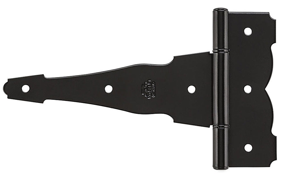 National Hardware N109-037 841 Ornamental/Reversible T Hinges, 8",  Black