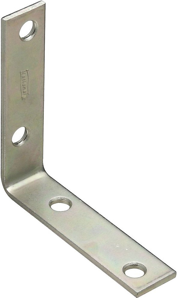 National Hardware N113-456 V115 Flat Corner Brace, 3" x 3/4", Zinc Plated, 4/CD