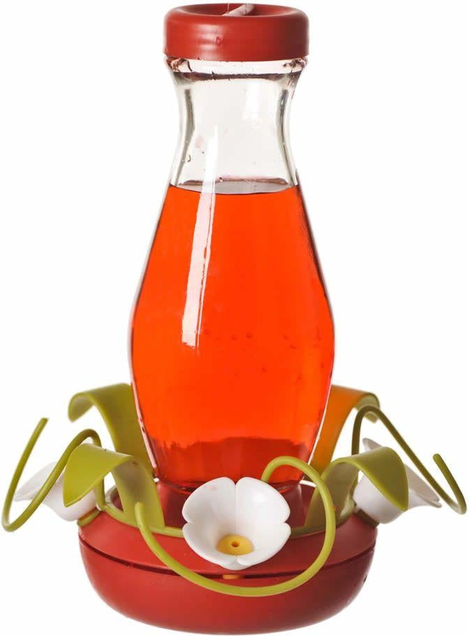 Perky-Pet 161-3 Glass Funnel-Fill Hummingbird Feeder, 16 Oz