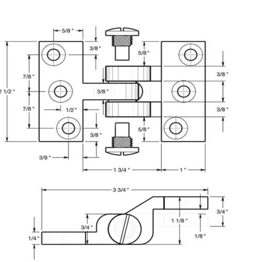 Deltana SBIH2510U15A Intermediate Hinge, Antique Nickel