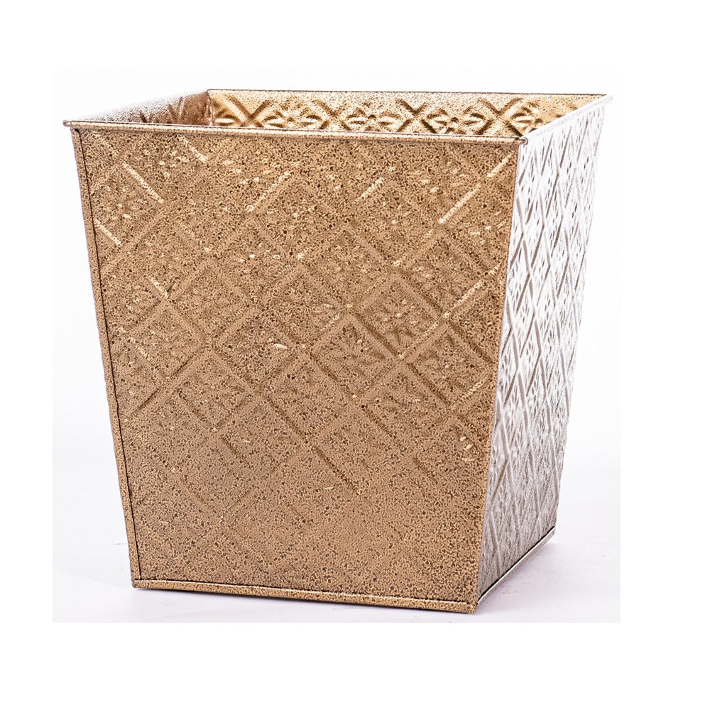 Robert Allen MPT02646 Meridian Blossom Square Planter, 8 Inch