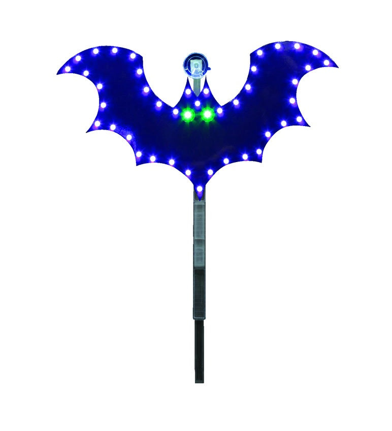 Santa's Best 7407392U LED Bat Stake Lighted Halloween Decoration,12"
