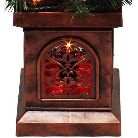 Santas Forest 17049 Christmas Topiaries Holiday Lamppost, 4', Clear