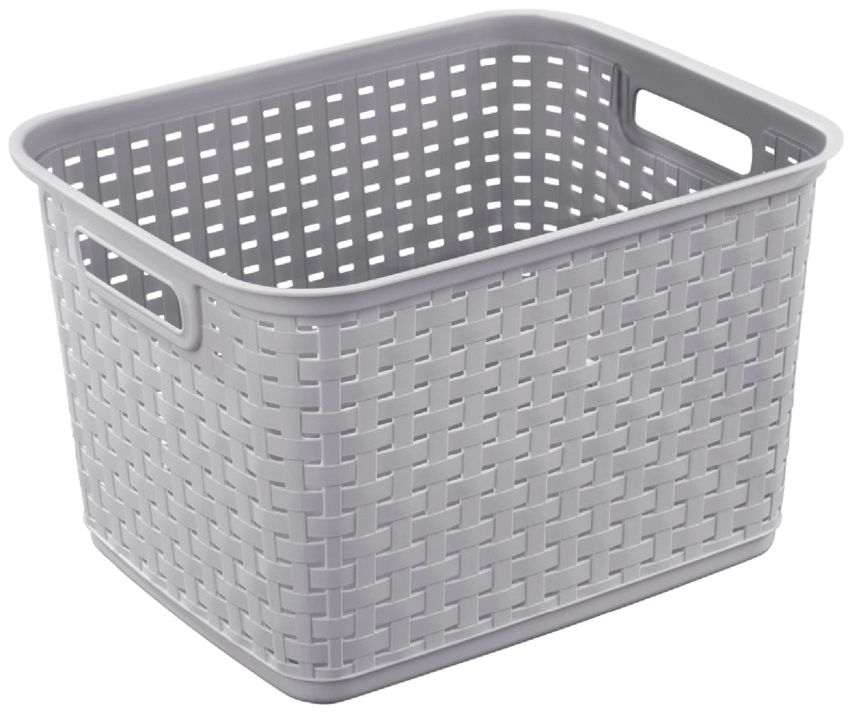 Sterilite 12736A06 Tall Weave Basket, 1.8 cu-ft Capacity, Plastic