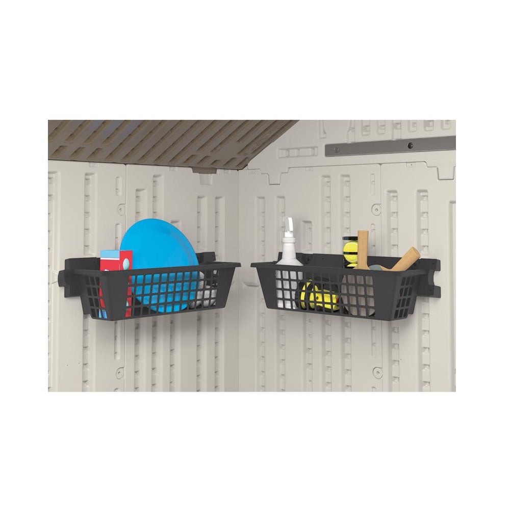 Suncast BMSBSKT2PK Shed Basket, Black, Plastic