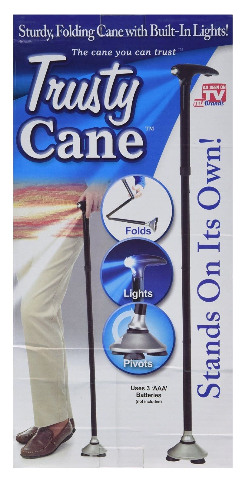 Telebrands 7360-6 Folding Trusty Cane