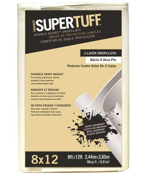 Trimaco 02601 Double Guard Drop Cloth, 8'x12'