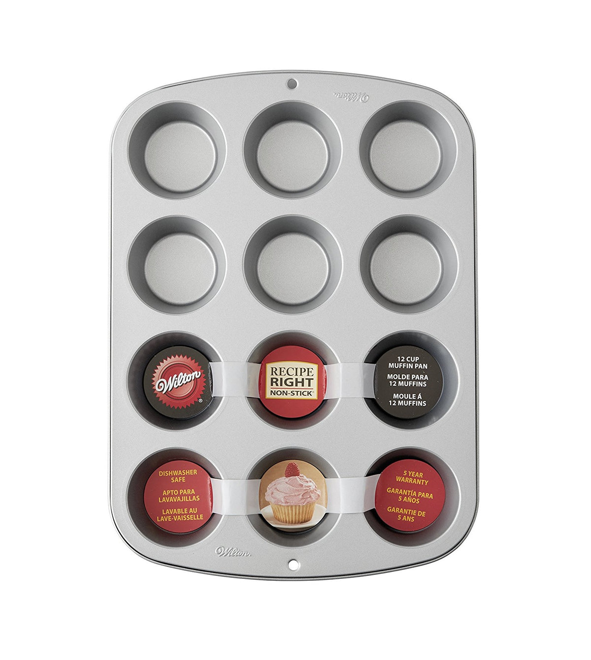 Wilton 191003172 Recipe Right Regular Muffin Pan, Silver, 12 Cup